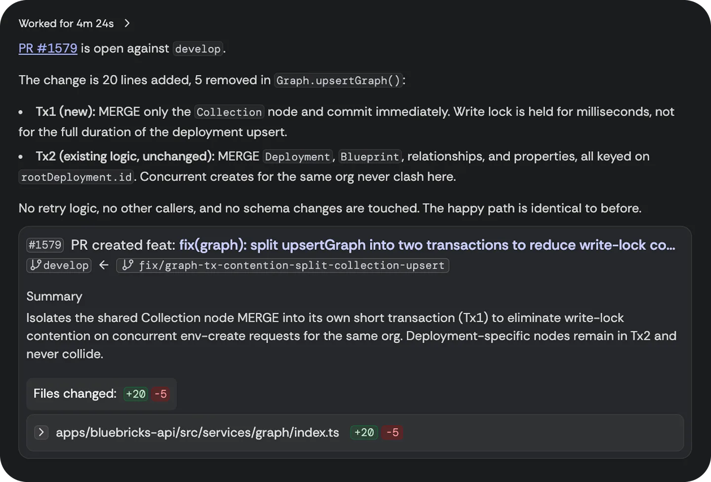 The consolidated investigation, ending in a rollback PR card