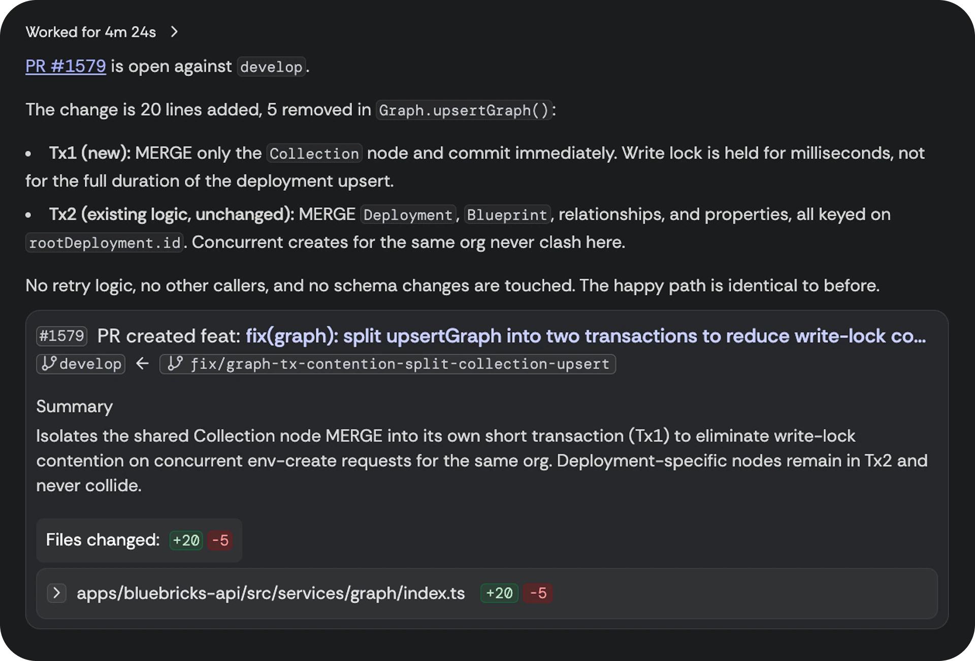 The consolidated investigation, ending in a rollback PR card